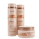 Shampoo Condicionador e Máscara Capilar Nutrição e Reposição Selagem dos Fios Fortificante 250ml Tratamento Completo Kit 3 Passos Profissional -Blissé