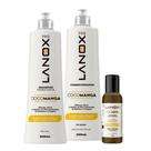 Shampoo + Condicionador + Oleo Coco Manga Lanox Pro Trihair