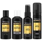 Shampoo, condicionador, spray de cabelo e mousse para cabelo TRESemmé Travel produtos de cabelo ricos em hidratação, spray de cabelo sem aerossol e mousse sem álcool, controle de frizz 24 horas (conjunto de 4 peças) Shampoo, condicionador, spray de cabelo e mousse para cabelo TRESemmé Travel produtos de cabelo ricos em hidratação, spray de cabelo sem aerossol e mousse sem álcool, controle de frizz 24 horas (conjunto de 4 peças)