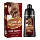 Shampoo de tintura de cabelo Agthyuve Dark Brown 500mL com óleo de argan