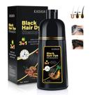 Shampoo de tintura de cabelo BOJICA Black 500mL 3 em 1 para cabelos grisalhos
