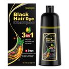 Shampoo de tintura de cabelo cosmpro preto 3 em 1 para mulheres/homens com capa cinza