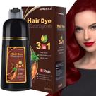 Shampoo de tintura de cabelo IIIMEIDU Dark Burgundy 500 ml com cobertura 100% cinza