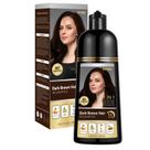 Shampoo de tintura de cabelo Ivnil Castanho escuro 400 ml de cobertura para cabelos grisalhos