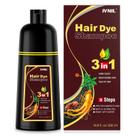 Shampoo de tintura de cabelo Ivnil Chestnut Brown 500mL 3 em 1 para mulheres e homens