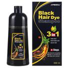 Shampoo de tintura de cabelo Ivnil Meidu Black 500mL com cobertura cinza