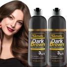 Shampoo de tintura de cabelo Kilomets Dark Brown 400 ml com cobertura 100% cinza Shampoo de tintura de cabelo Kilomets Dark Brown 400 ml com cobertura 100% cinza