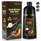 Shampoo de tintura de cabelo YOURTONE Dark Brown 500mL com duração de 30 dias