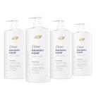 Shampoo Dove Intensive Repair para cabelos danificados, 828 ml, pacote com 4