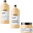 Shampoo e Condicionador 1,5L Máscara 500g Loreal Absolut Repair Gold Quinoa Shampoo e Condicionador 1,5L Máscara 500g Loreal Absolut Repair Gold Quinoa