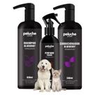 Shampoo e Condicionador Pet Branqueador Blueberry para Cães e Fragrância Passion Peluche Cosméticos
