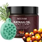 Shampoo esfoliante para couro cabeludo com óleo de batana 300 ml com massageador de silicone