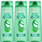 Shampoo Garnier Fructis Pure Clean Purificante - Pacote com 3 Unidades (370mL cada)