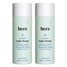 Shampoo hers Triple Threat para mulheres, 190 ml, pacote com 2 biotina
