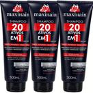 Shampoo Maxihair 500ml 20 Ativos Em 1 - Kit C/ 3 Unidades