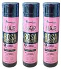 SHAMPOO NUTRITIVO RECONSTRUÇÃO ROSA MOSQUETA 300ml NATUFLORES Kit 3und