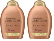 Shampoo OGX Brazilian Keratin Therapy Shiny Hair 384 ml (pacote com 2)