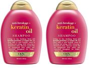 Shampoo OGX Organix Óleo de Queratina Antiquebra 385 ml (pacote com 2)