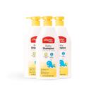 Shampoo para Bebês Playtex, Frasco de 621 ml, Kit com 3 Unidades, Testado por Dermatologistas, Fórmula Suave e Sem Lágrimas, pH Balanceado, Hipoalergênico, Livre de Corantes, Parabenos e Ftalatos