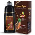 Shampoo para tintura de cabelo IIIMEIDU 3 em 1 Borgonha, 500 ml, cobertura cinza