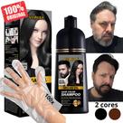 Shampoo Tonalizante 200ml Escurecedor Veinira Sem Amônia Natural Tira Grisalhos do Cabelos e Barba