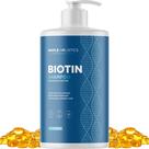 Shampoo volumizador de biotina para cabelos finos - Shampoo para cabelos finos com alecrim, argan e óleos essenciais para cuidados com o cabelo - Shampoo vegano sem sulfato para cabelos secos danificados, sem parabenos e sem crueldade