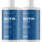 Shampoo volumizador de biotina para cabelos finos Shampoo para cabelos finos com alecrim, argan e óleos essenciais para cuidar do cabelo Shampoo vegano sem sulfato para cabelos secos danificados, sem parabenos e crueldade, pacote com 2 unidades