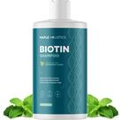 Shampoo volumizante de biotina para cabelos finos - Shampoo para cabelos finos com hortelã, argan e óleos essenciais para cuidar do cabelo - Shampoo vegano sem sulfato para cabelos secos danificados, sem parabenos e crueldade (hortelã)