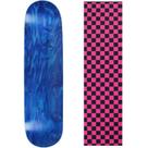 Shape de Skate Moose 7,63" Azul em Bordo Canadense com Lixa Rosa Shape de Skate Moose 7,63" Azul em Bordo Canadense com Lixa Rosa