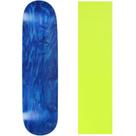 Shape de Skateboard Moose 7.75" Azul e Amarelo com Lixa