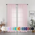Sheer Curtain OWENIE 42x72cm 2 painéis Set Blush for French Door