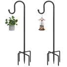 Shephards Hook ANIDEER 60 cm para uso externo com 5 pinos de base, pacote com 2