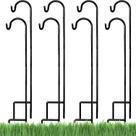 Shepherd Hooks AshmanOnline 89 cm, pacote com 8 peças de metal preto
