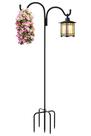 Shepherds Hook Gtongoko Double para alimentador de pássaros de 233 cm ao ar livre