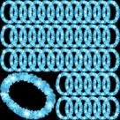 Sherr, 48 peças, LED havaianas, azul bebê, 100 cm, iluminadas Sherr, 48 peças, LED havaianas, azul bebê, 100 cm, iluminadas