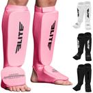 Shin Pads Elite Sports MMA Muay Thai Kickboxing Adultos e Crianças
