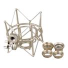 Shock Mount Alto, Aranha Anti Shock c/ Roscas p/ Microfone Neumann TLM 102/103, TLM193, U89, u87ai, Sennheiser MK4, MK8, Champagne