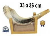 Shofar Chifre De Carneiro De Tocar Ou Ungir/unção + Suporte - Original De Israel