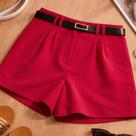 Short Alfaiataria Com Cinto Feminino Com Bolso Cintura Alta Social Feminino Premium Short Alfaiataria Com Cinto Feminino Com Bolso Cintura Alta Social Feminino Premium