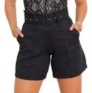 Short Alfaiataria Feminino Cintura Alta Com Cinto Forrado Short Alfaiataria Feminino Cintura Alta Com Cinto Forrado