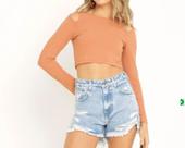 Short alto destroyed com lastro -
