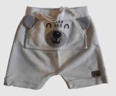 Short bebê saruel masculino estampa urso 3D
