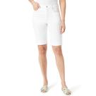 Short Bermuda Amanda de cintura alta para mulher Gloria Vanderbilt, branco Short Bermuda Amanda de cintura alta para mulher Gloria Vanderbilt, branco