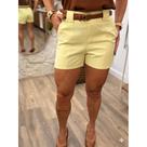 Short Bermuda Feminina Alfaiataria Elegante Casual com Bolsos
