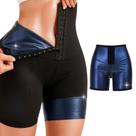 Short Bermuda Queima Gordura Ação Térmica da Cintura á Coxa Feminino Efeito Sauna Alta Compressão