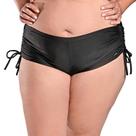 Short Calcinha Plus Size com Franzido nas Laterais Preto