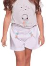Short Castelinho Branco Alphabeto Short Castelinho Branco Alphabeto