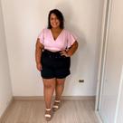 Short Clochard Bengaline Preto Plus Size