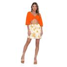 Short Com Cordão Creponada Folgado Lateral Verão