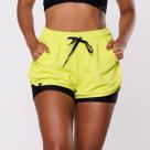 Short Corrida Feminino Mini Textura com Short Interno Agatha Short Corrida Feminino Mini Textura com Short Interno Agatha